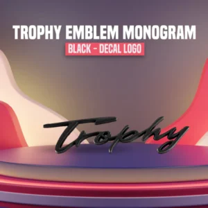 Trophy Emblem - Black - Decal | Monogram | Logo