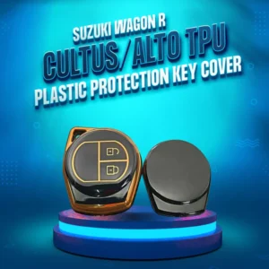 Suzuki Wagon R/ Cultus/Alto TPU Plastic Protection Key Cover 2 Button - Black