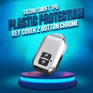 Suzuki Swift TPU Plastic Protection Key Cover 2 Button Chrome - Model 2022-2023