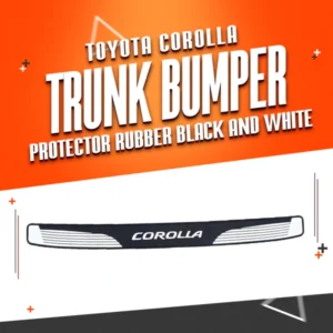Toyota Corolla Trunk Bumper Protector Rubber Black and White - Model 2014-2021