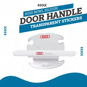 Audi Door Handle Bowl Silicon Transparent Stickers Anti Collision Protection Strip - 8PC