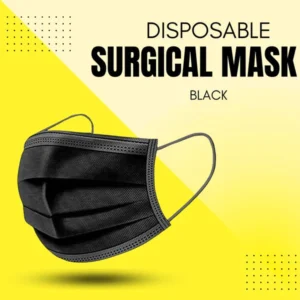 Disposable Surgical Face Mask Black Pack Of 50 - Best Surgical Face Mask | Super Surgical Face Mask
