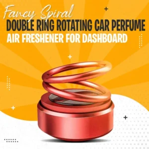 Fancy Spiral Double Ring Rotating Car Perfume Air Freshener For Dashboard Multi Color