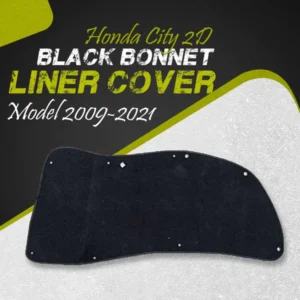 Honda City 2D Black Bonnet Liner Cover - Model 2009-2021 - Protector Lid Garnish Bonnet Namda