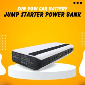 Sun Pow Car Battery Jump Starter Power Bank - Starts a Car - 12,000 MAH
